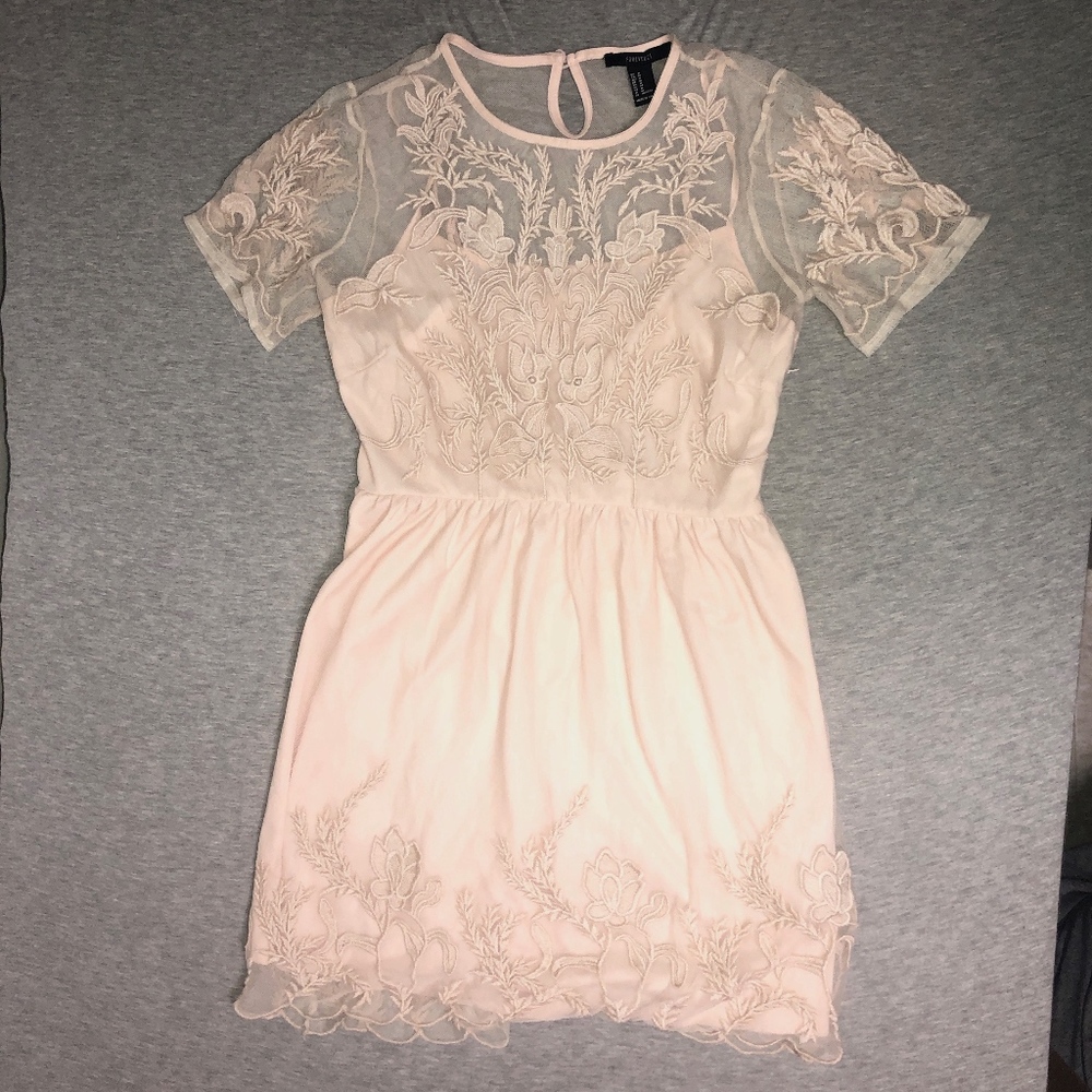 Baby Pink Lace Dress